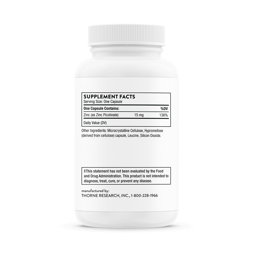 Zinc Picolinate 15 mg - 60 Capsules