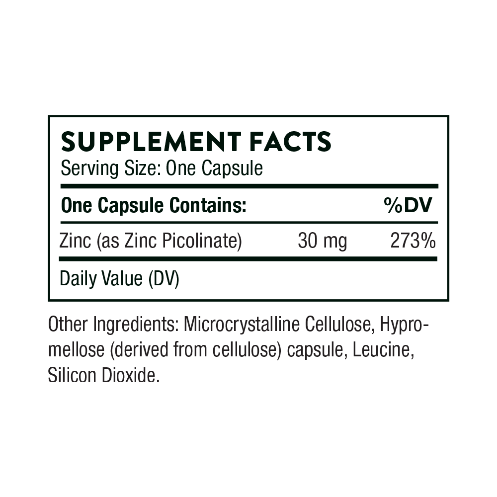 Zinc Picolinate 30 mg NSF Certified for Sport - 60 Capsules