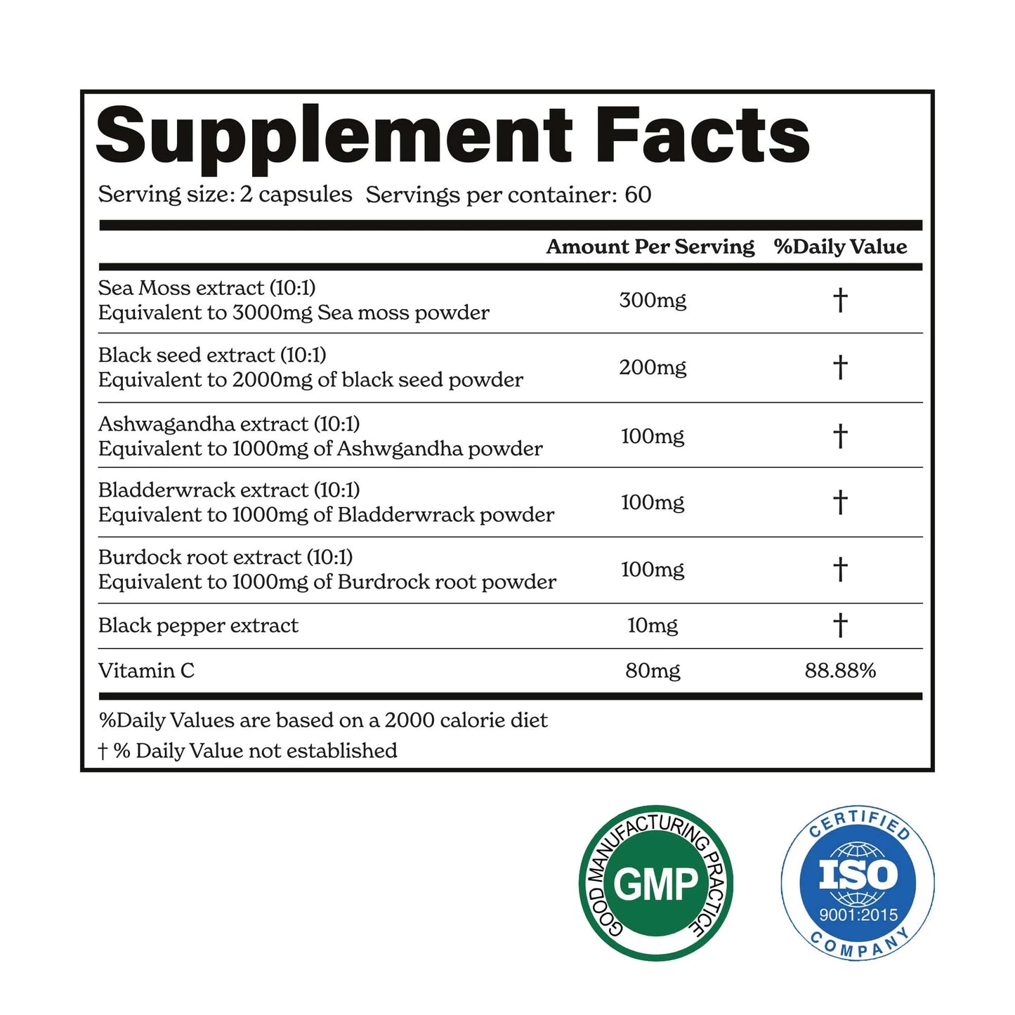 Betteralt Sea Moss + 120 Capsules