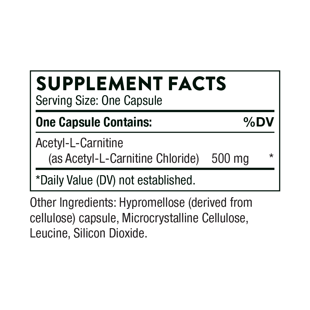 Acetyl-L-Carnitine 500 mg - 60 Capsules