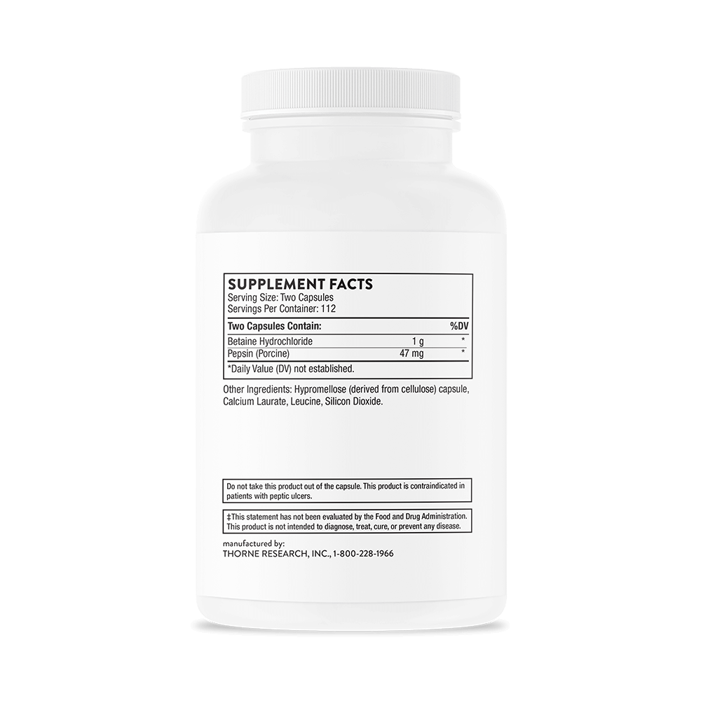 Betaine HCL & Pepsin - 225 Capsules