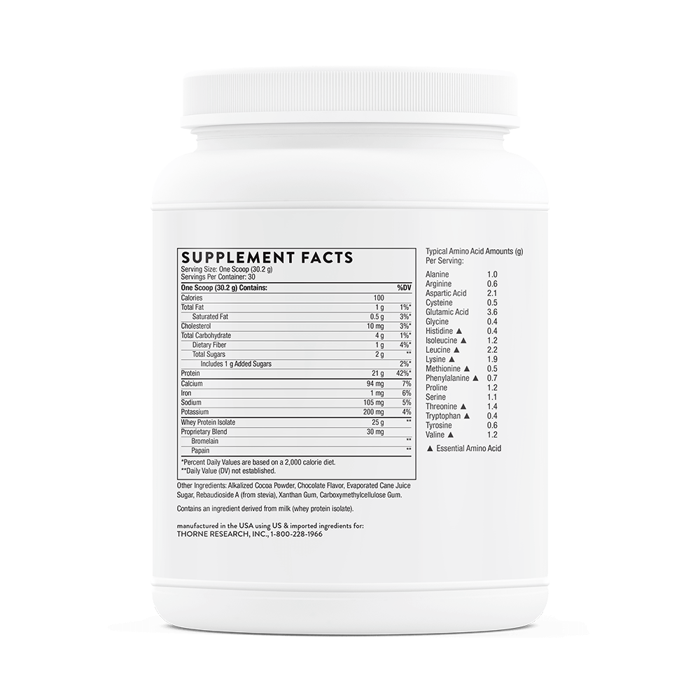 Whey Protein Isolate Chocolate Flavored - 31.9 oz 906 Grams