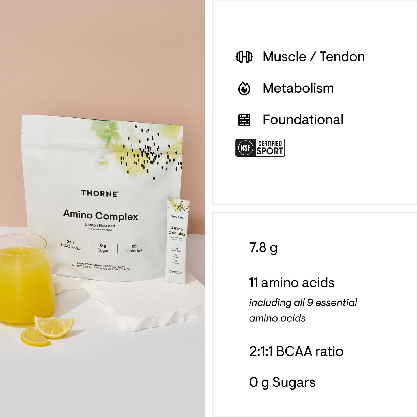 Amino Complex Lemon Flavored - 30 Stick Packs