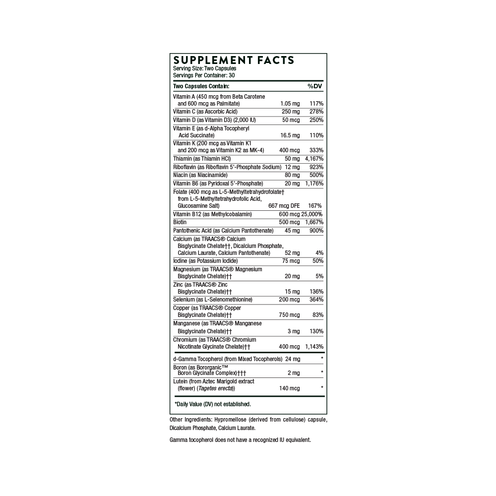 Basic Nutrients 2/Day NSF Certified for Sport - 60 Capsules