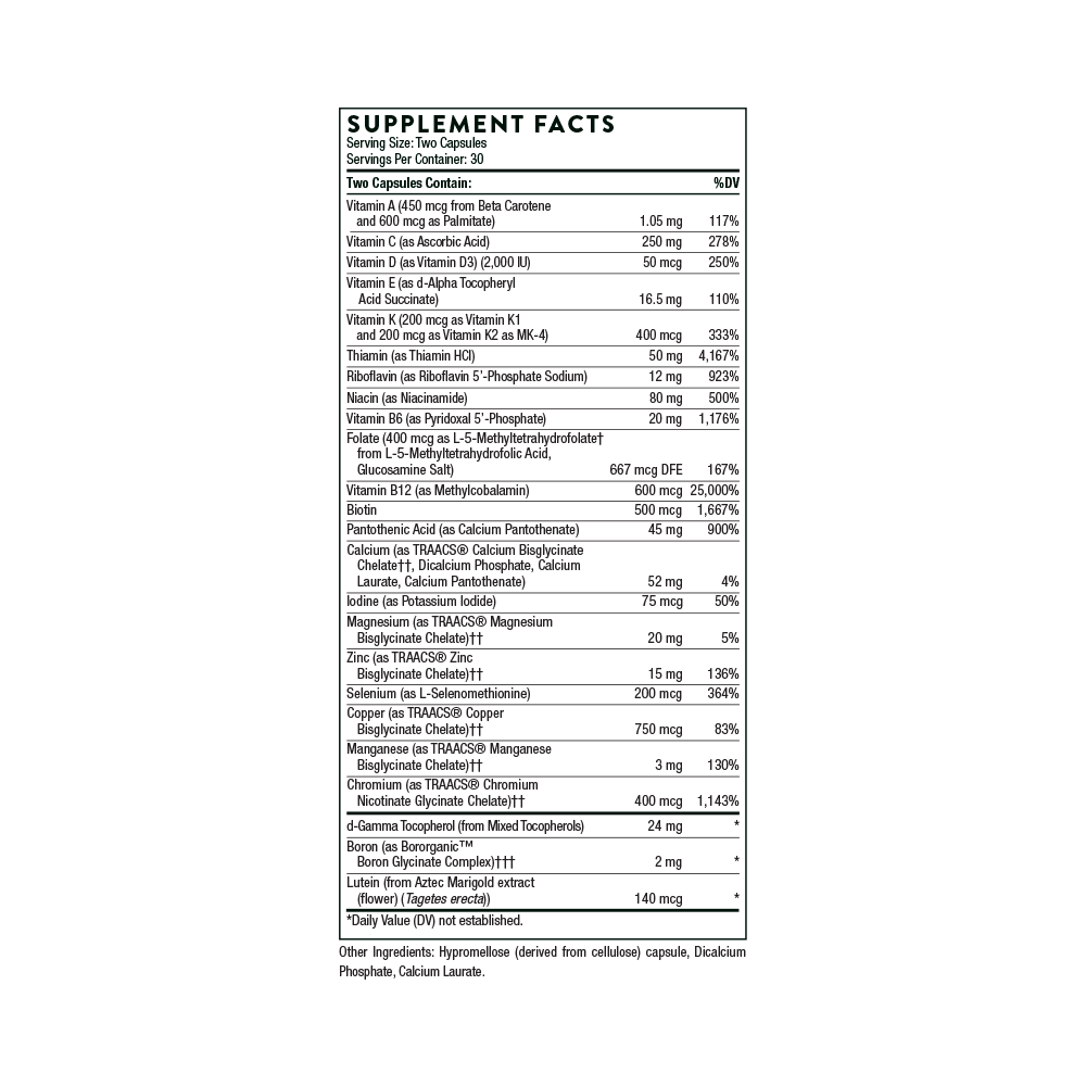 Basic Nutrients 2/Day - 60 Capsules