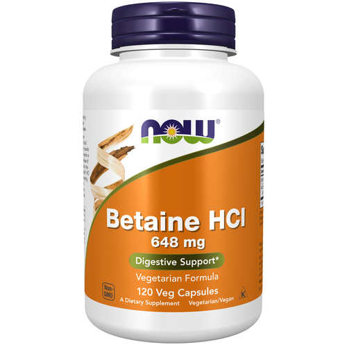 Betaine HCl 648 mg 120 Veg Capsules