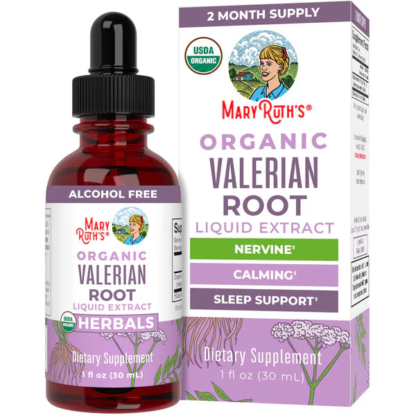Organic Valerian Root Liquid Drops 1 oz