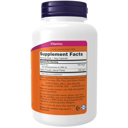 Vitamin K-2 100 mcg Veg 250 Capsules