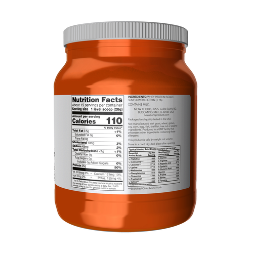 Whey Protein Isolate Unflavored Powder 1.2 Lb