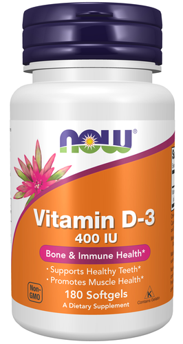 Vitamin D-3 400 IU 180 Softgels