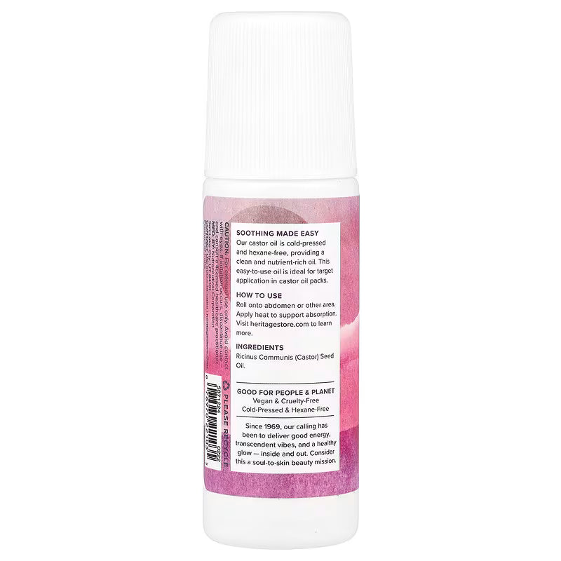 Heritage Store Castor Oil Roll-On Treatment 3 fl oz