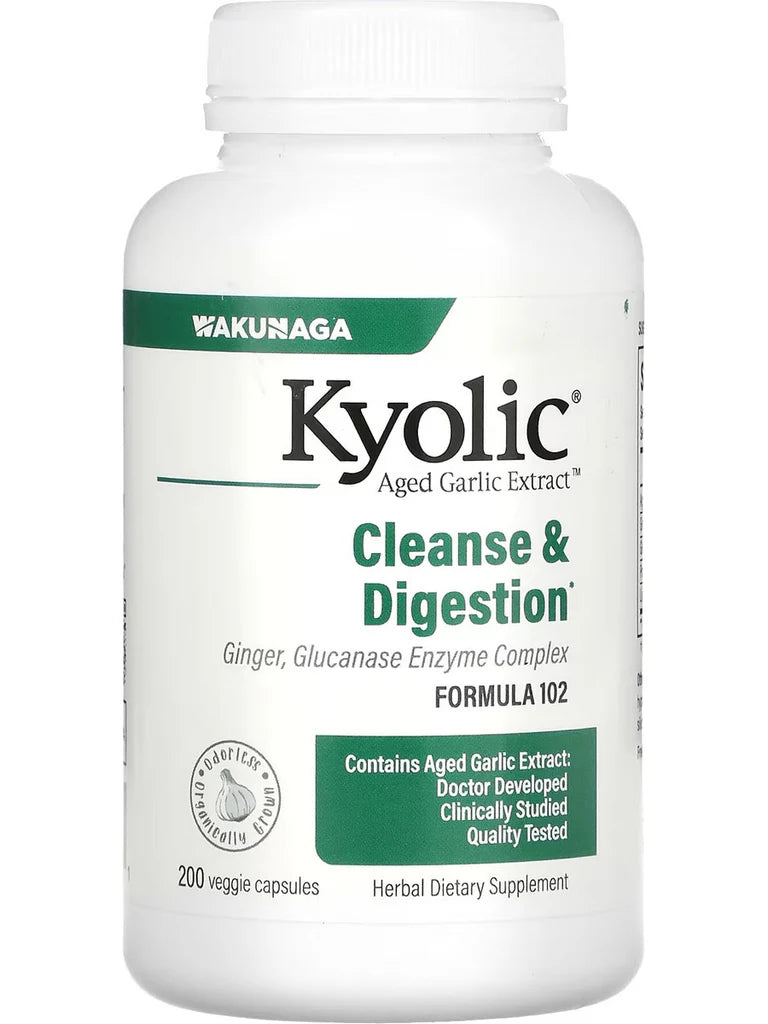 Kyolic Aged Garlic Extract Cleanse & Digestion Formula 102 200 VCaps