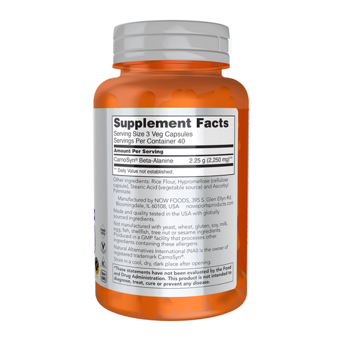 Beta-Alanine 750 mg 120 Veg Capsules