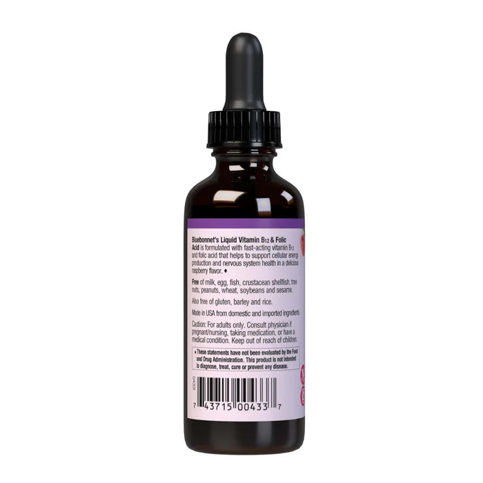 LIQUID VITAMIN B12 & FOLIC ACID 2 fl oz