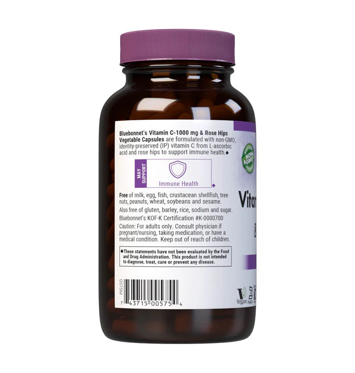 VITAMIN C-1000 mg & ROSE HIPS 180 VCAPS