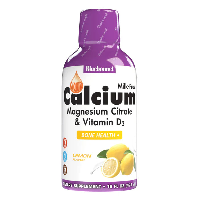 Liquid Calcium Magnesium Citrate Plus Vitamin D3 Natural Lemon 16 fl oz