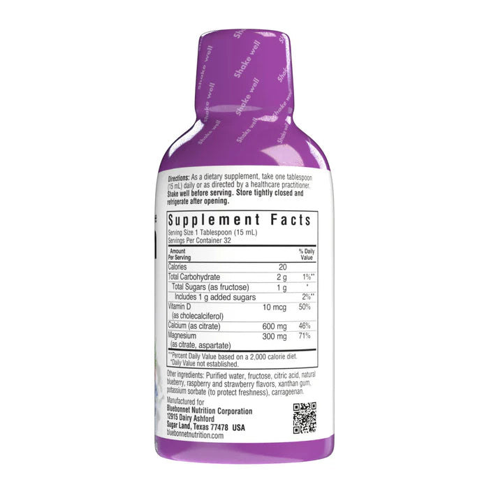 Liquid Calcium Magnesium Citrate Plus Vitamin D3 Natural Mixed Berry 16 fl oz