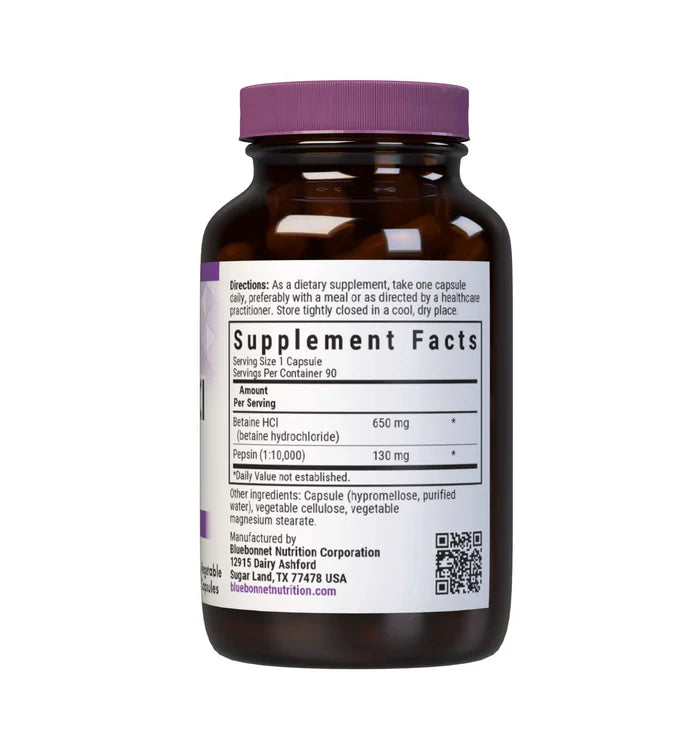 BETAINE HCI & PEPSIN DIGESTIVE ENZYME 90 VCAPS