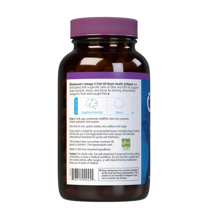 OMEGA-3 FISH OIL BRAIN HEALTH 120 Softgels