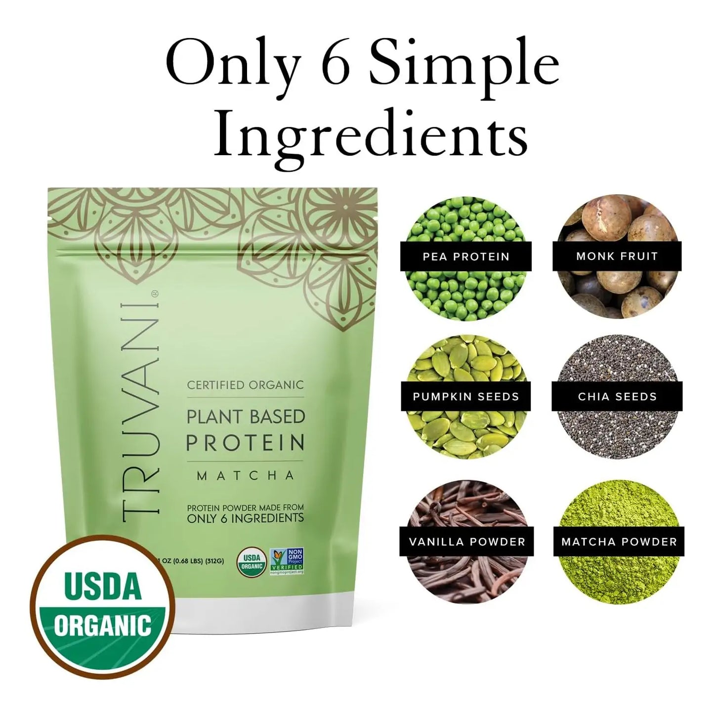 Truvani Matcha Plant Protein Powder - 10 Servings