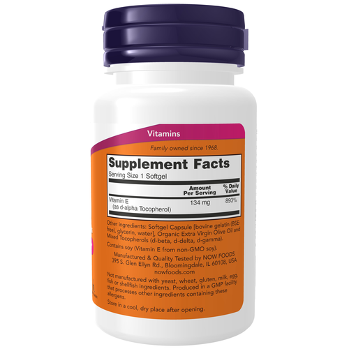 Vitamin E-200 With Mixed Tocopherols 50 Softgels