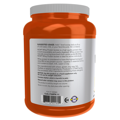 Whey Protein Isolate Creamy Vanilla Powder 1.8 Lbs