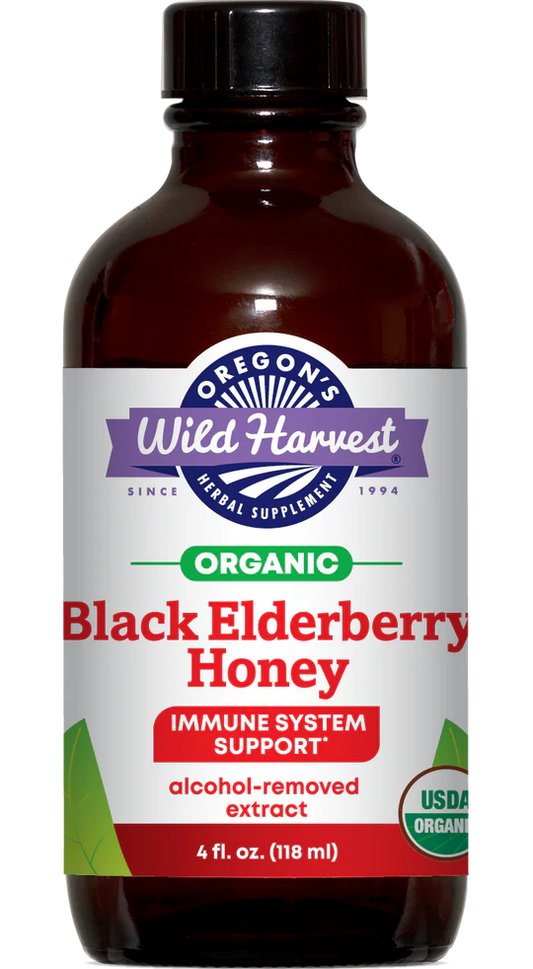 Black Elderberry Honey Organic Alcohol-Removed Extract 4 oz