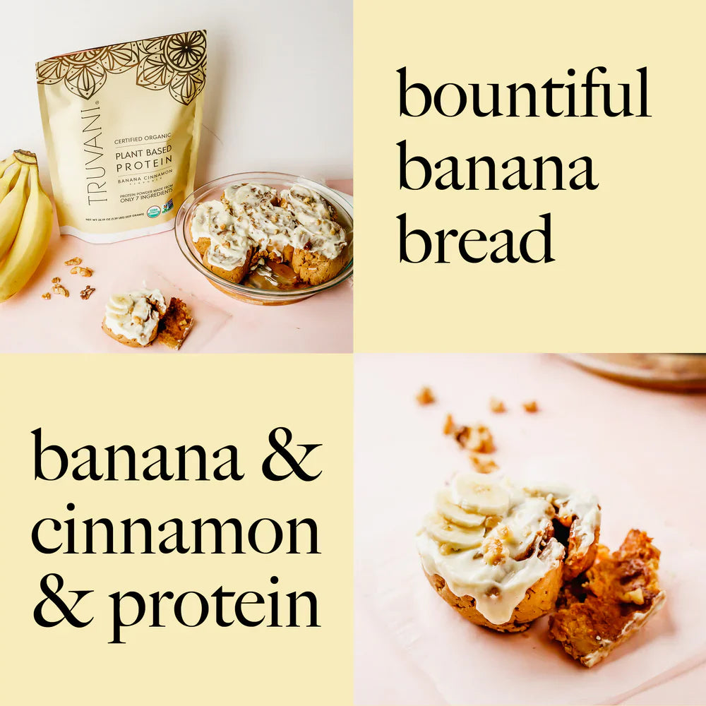 Truvani Banana Cinnamon Plant Protein Powder - 20 Servings
