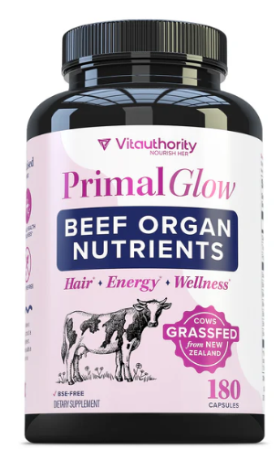 Vitauthority Primal Glow Beef Organ Nutrients 180 Capsules