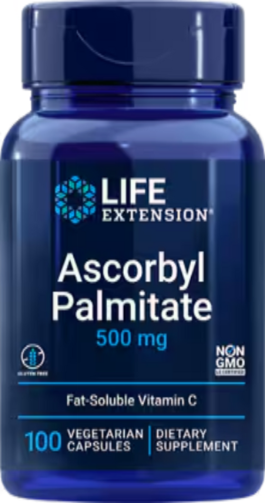 Ascorbyl Palmitate 500 mg 100 Vegetarian Capsules