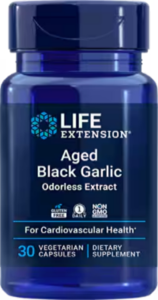Aged Black Garlic Odorless Extract 30 Vegetarian Capsules