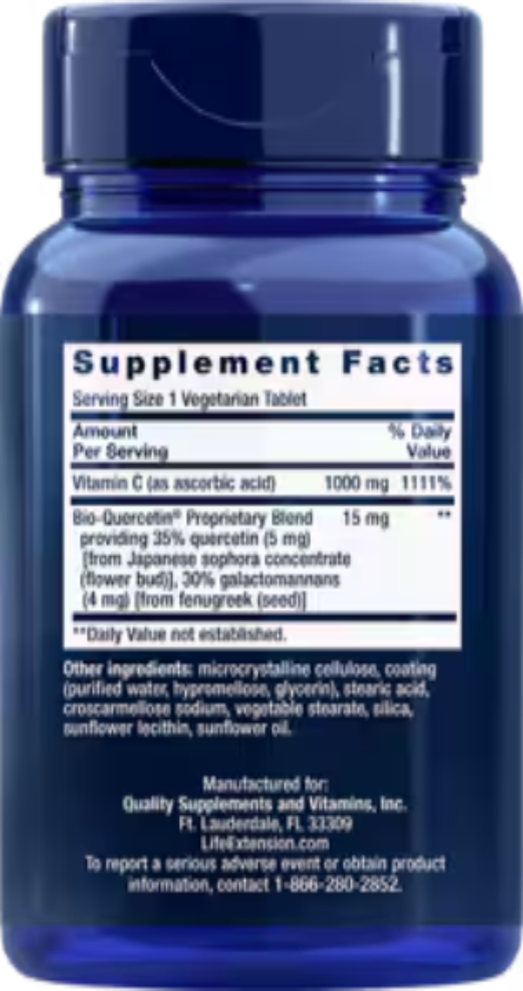Vitamin C and Bio-Quercetin 60 Vegetarian Tablets