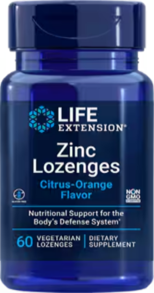 Zinc Lozenges (Citrus-Orange Flavor) Citrus-Orange Flavor 60 Vegetarian Lozenges