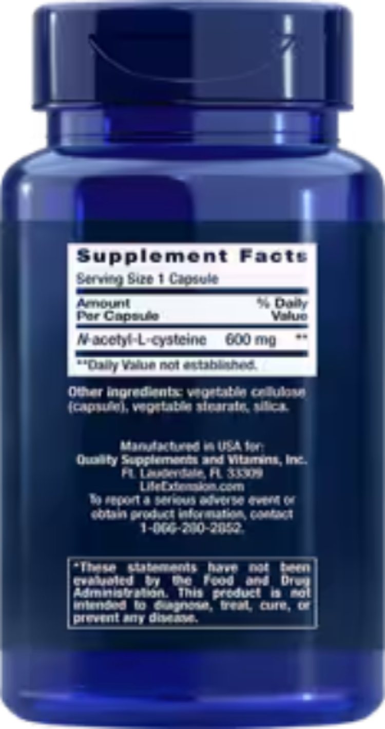 N-Acetyl-L-Cysteine (NAC) 600 mg 60 Capsules