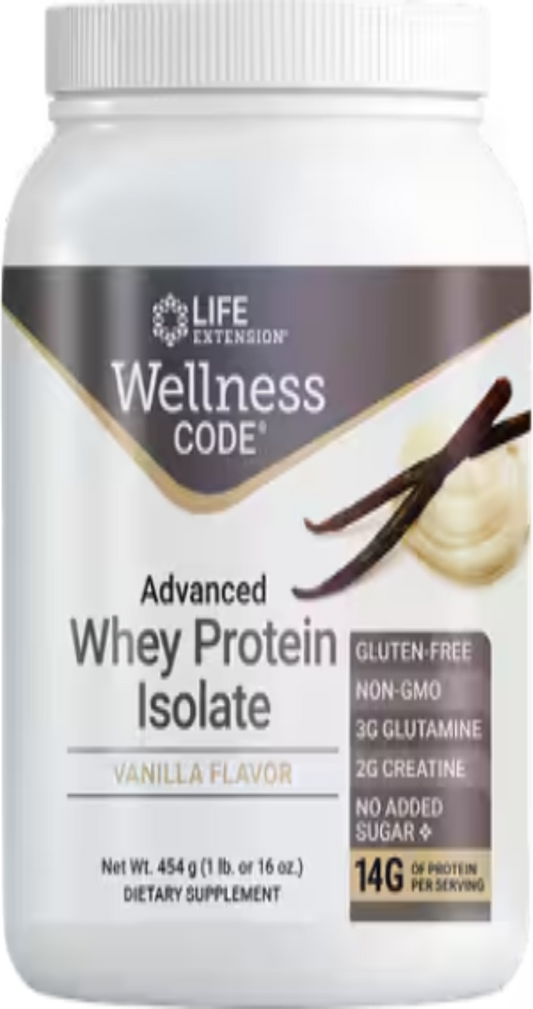 Wellness Code Advanced Whey Protein Isolate (Vanilla) 454 Grams