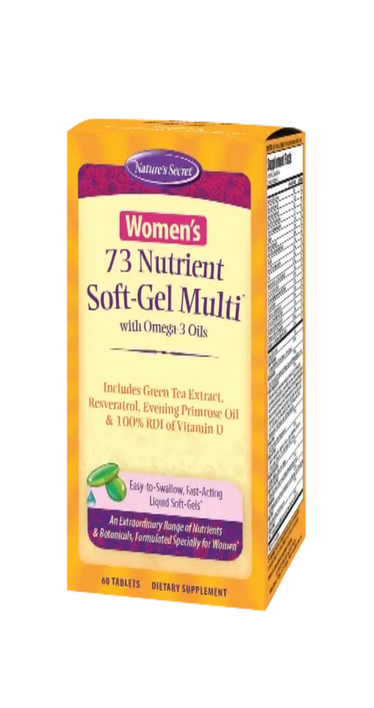 Women’s 73 Nutrient Soft-Gel Multi - Nature's Secret 60 Liquid Soft Gels