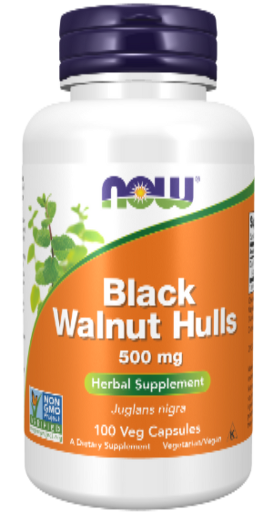 Black Walnut Hulls 500 mg 100 Veg Capsules