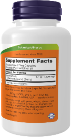 Saw Palmetto Berries 550 mg 100 Veg Capsules