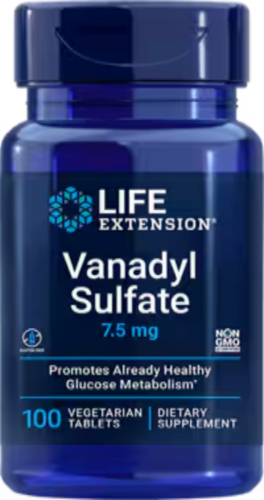 Vanadyl Sulfate 7.5 mg 100 Vegetarian Tablets
