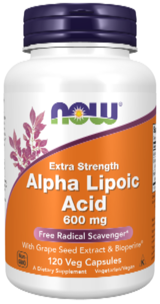 Alpha Lipoic Acid, Extra Strength 600 mg 120 Veg Capsules