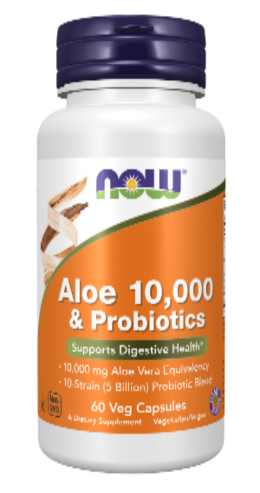Aloe 10,000 & Probiotics 60 Veg Capsules