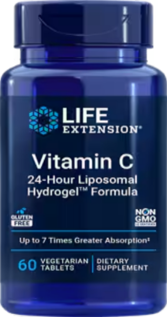 Vitamin C 24-Hour Liposomal Hydrogel Formula 60 Vegetarian Tablets