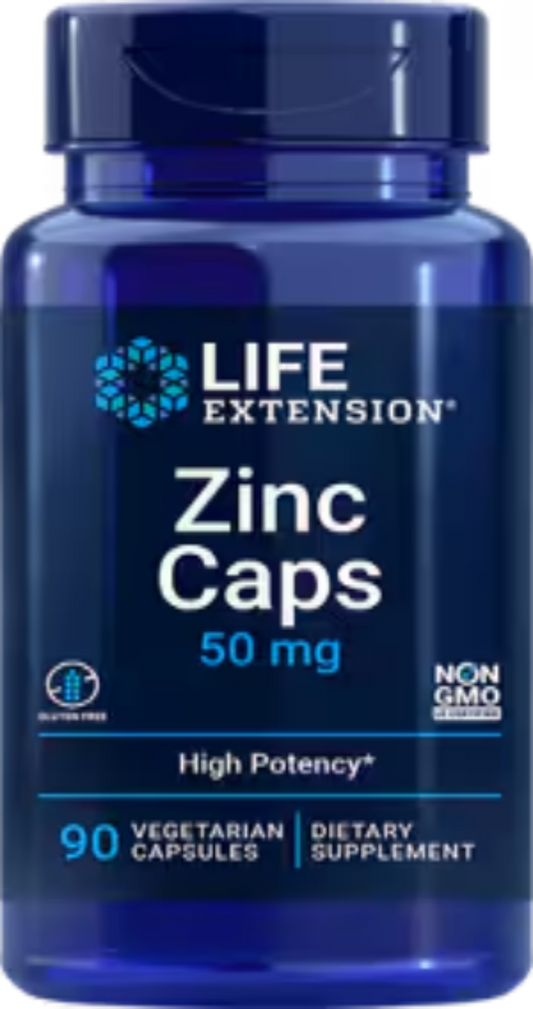 Zinc Caps 50 mg 90 Vegetarian Capsules
