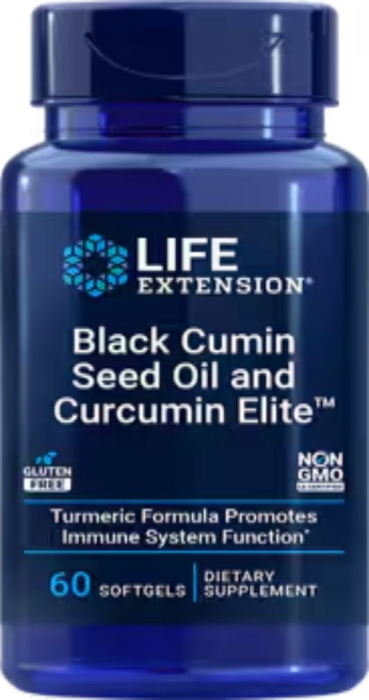 Black Cumin Seed Oil and Curcumin Elite 60 Softgels