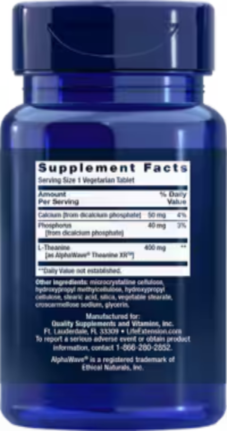 Theanine XR Stress Relief 30 Vegetarian Tablets