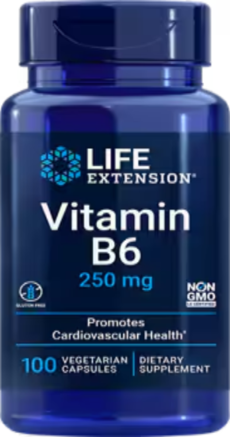 Vitamin B6 250 mg 100 Vegetarian Capsules