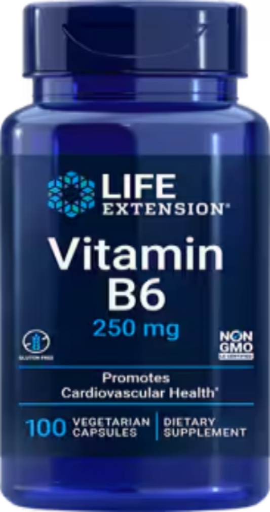 Vitamin B6 250 mg 100 Vegetarian Capsules