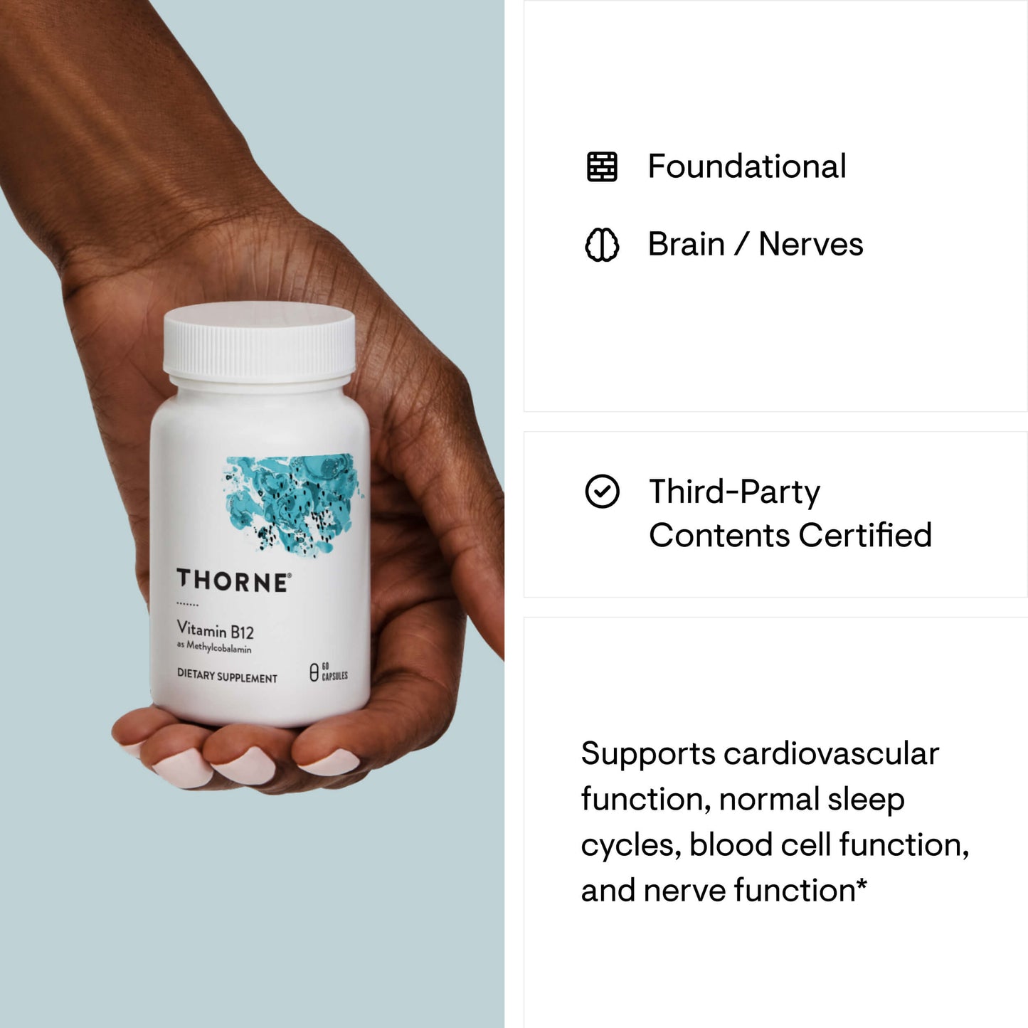 Vitamin B12 as Methylcobalamin - 60 Capsules