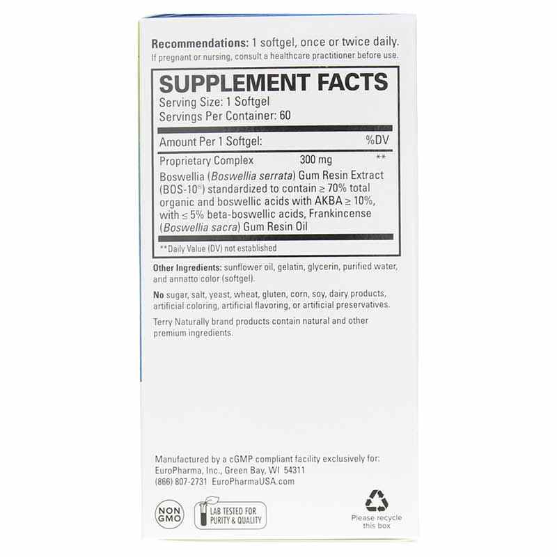 Terry Naturally Boswellia plus Frankincense Oil 60 Softgels