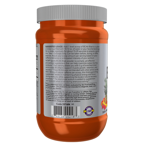 BCAA Blast Powder Tropical Punch Flavor 600 Grams
